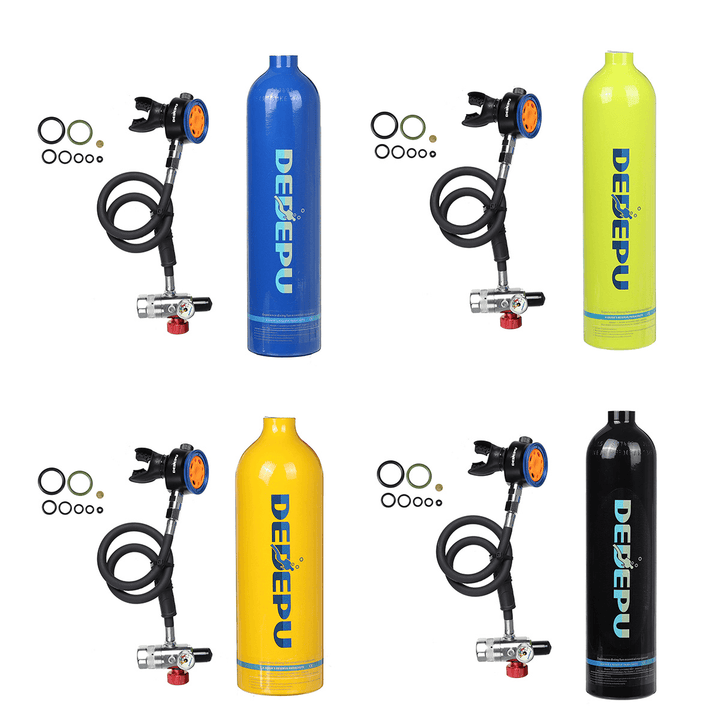 1L Scuba Oxygen Cylinder Air Tank Underwater Breathing Equipment Tool Pump Set - MRSLM