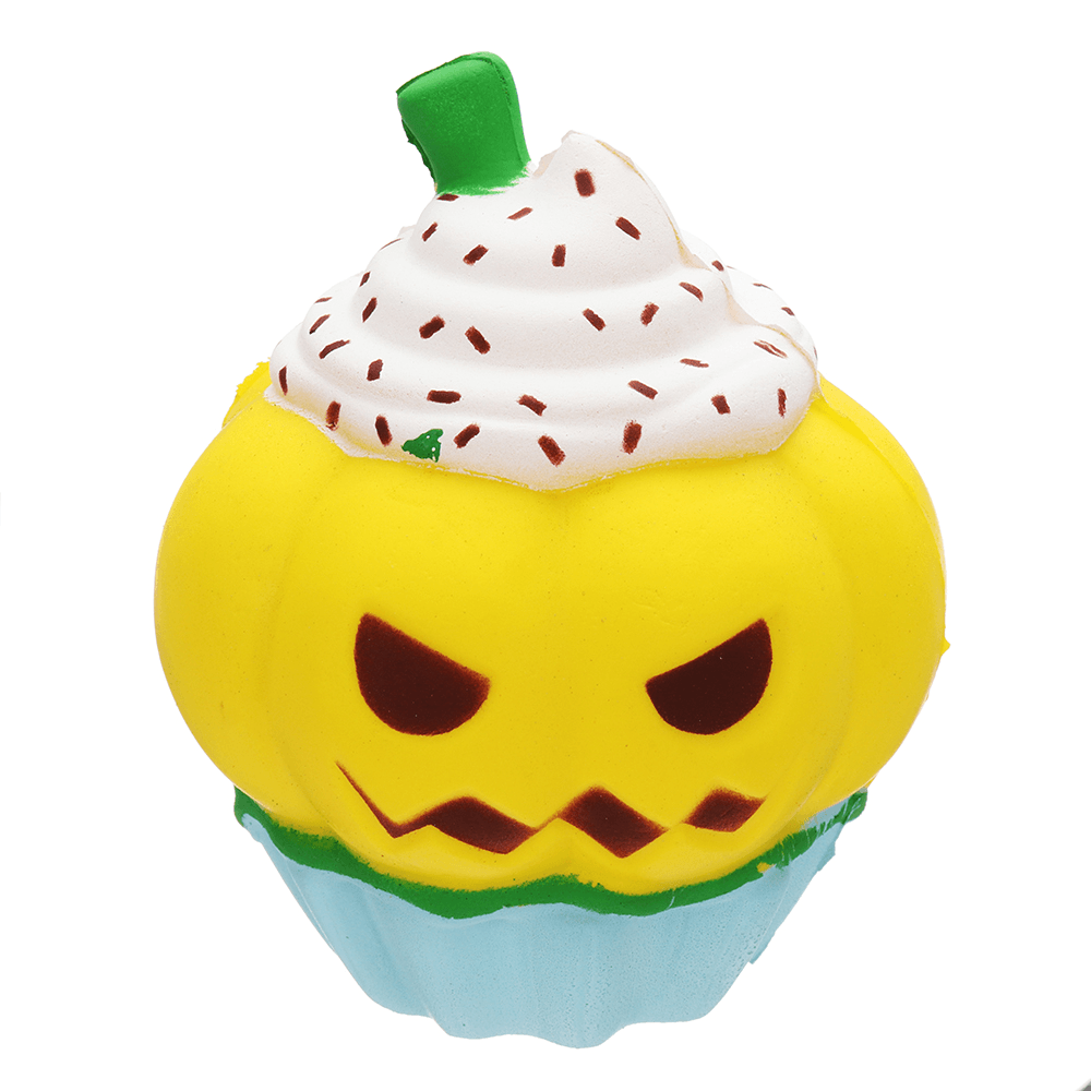 Halloween Pumpkin Ice Cream Squishy 13*10CM Slow Rising Soft Toy Gift Collection with Packaging - MRSLM