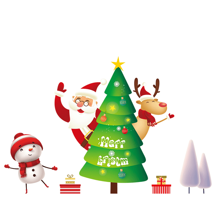 Miico XL893 Christmas Sticker Home Decoration Sticker Window and Wall Sticker Shop Decorative Stickers - MRSLM