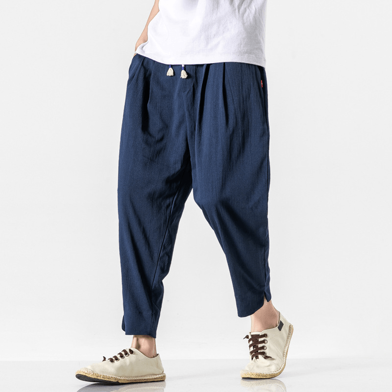 Trendy Retro Harlan Cropped Pants Men - MRSLM