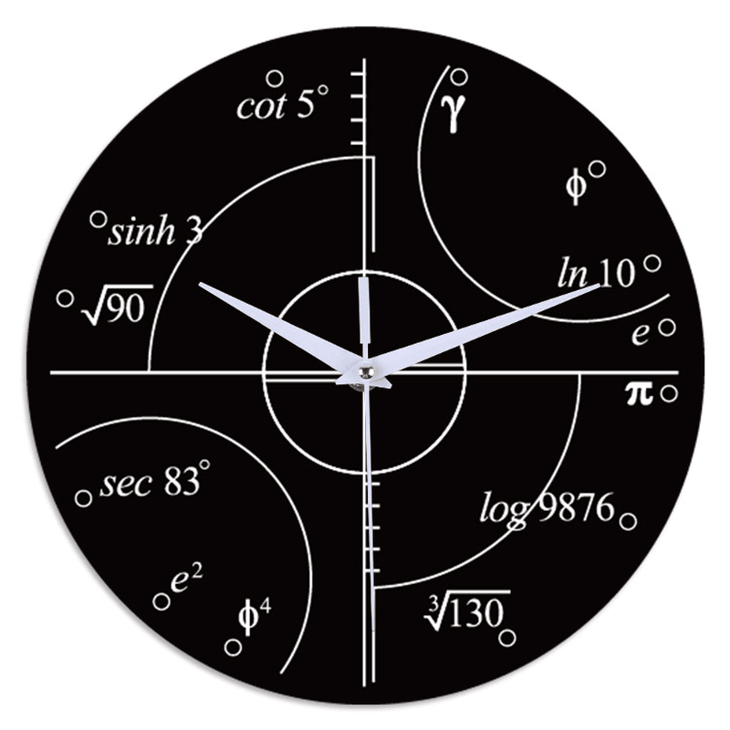 Emoyo ECY063 Creative Mathematics Wall Clock 3D Wall Clock for Home Office Decorations A - MRSLM