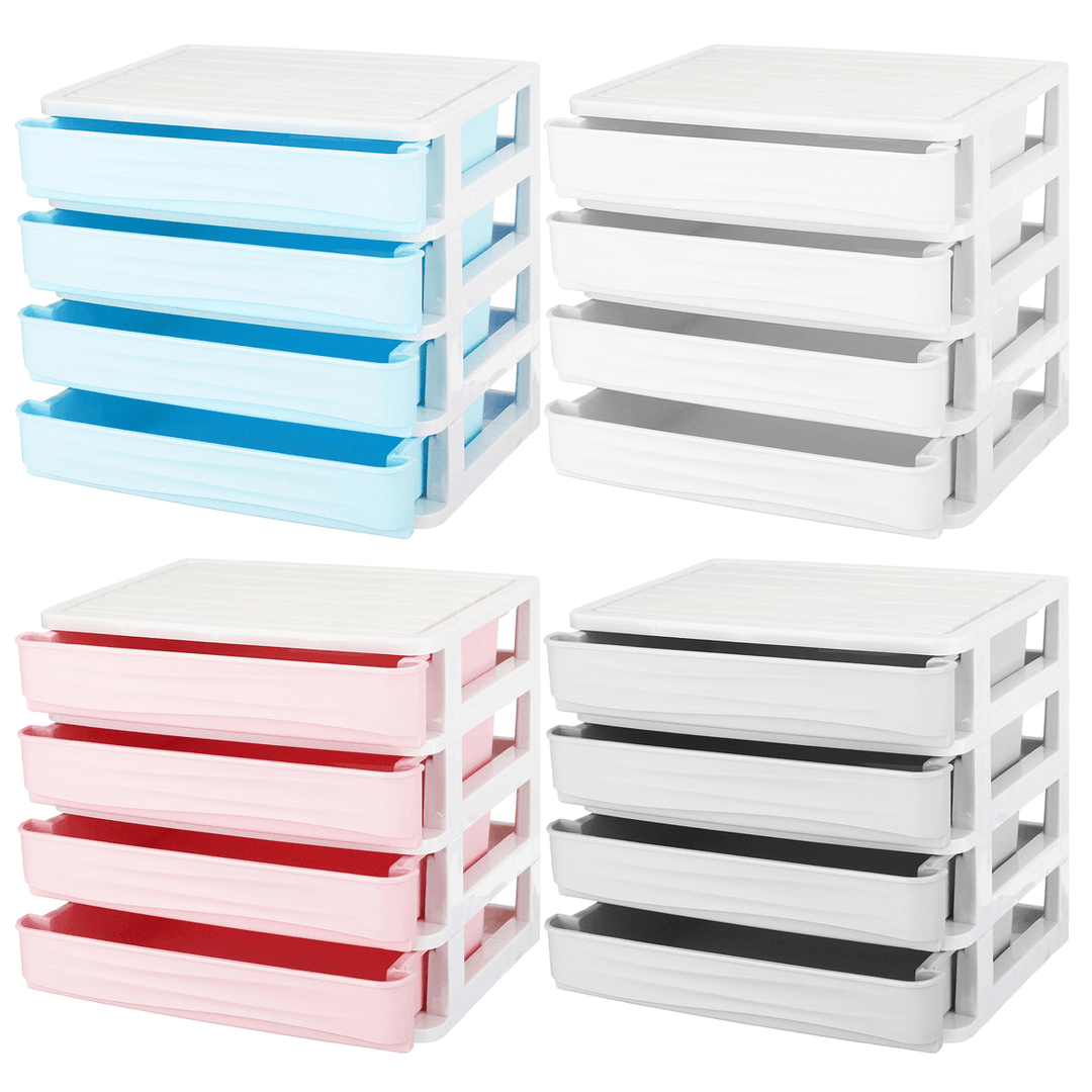 1/2/3/4 Tiers Multilayer Drawer Type Makeup Box Cosmetic Makeup Box Desktop Organizer Storage Box Display Box - MRSLM