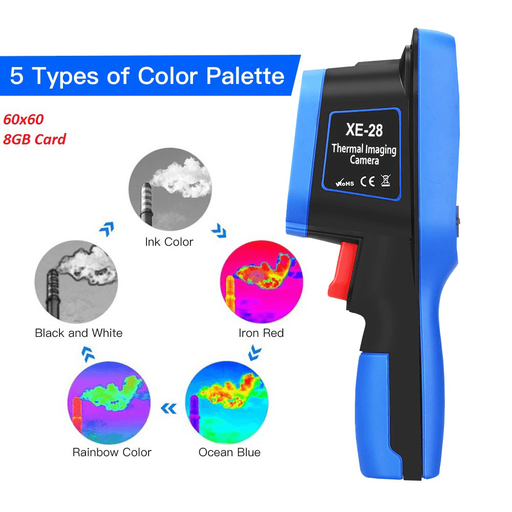 XEAST XE-27 XE-28 Ultra-Cool and Ultra-Clear Color 2.5-Inch LCD Display Thermal Imager 60*60 Resolution Infrared Thermometer - MRSLM