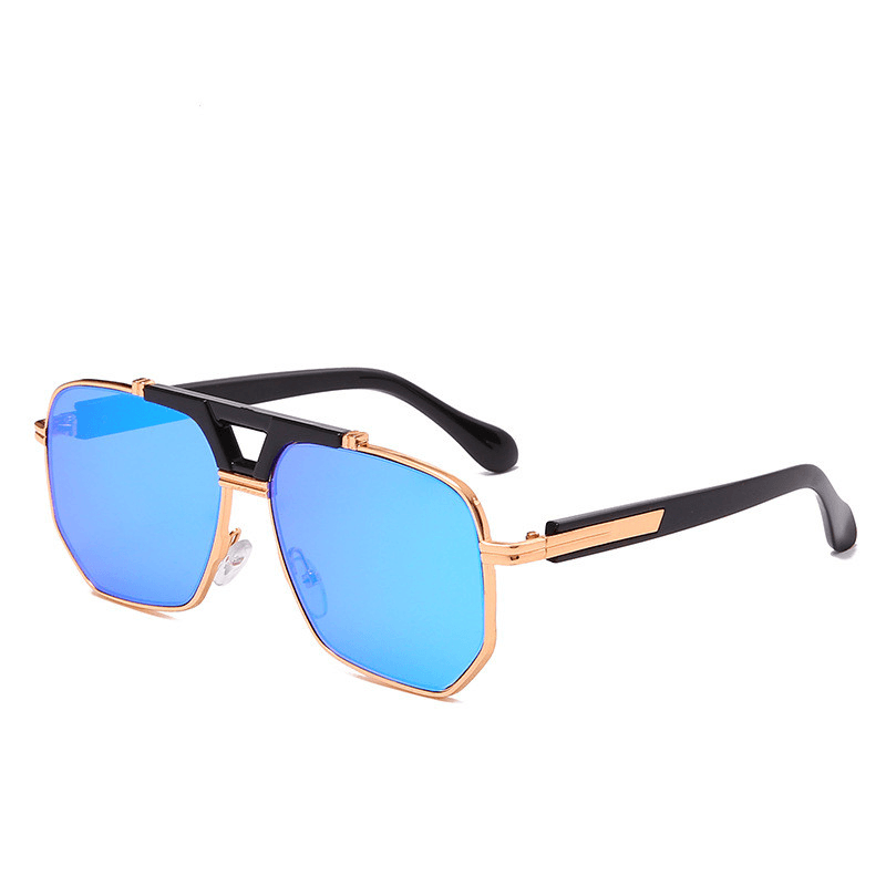 Male Pilot Mirror Reflector Sunglasses Metallic Silver - MRSLM