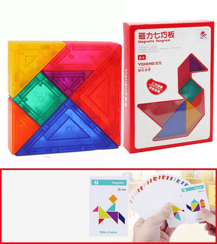 Children'S Toy Tangram Benefit Magnetic Puzzle - MRSLM