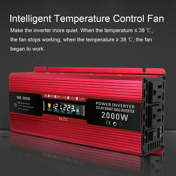 KME-2000W LCD Solar Inverters Anti-Reverse Protection Inverter Modified Sine Wave Power Inverter - MRSLM