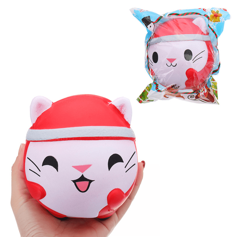 Chameleon Christmas Cat Doll Squishy 12X10X10Cm Slow Rising with Packaging Collection Gift Soft Toy - MRSLM