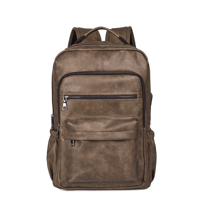 Faux Leather Laptop Bag Backpack Shoulder Bag for Men - MRSLM