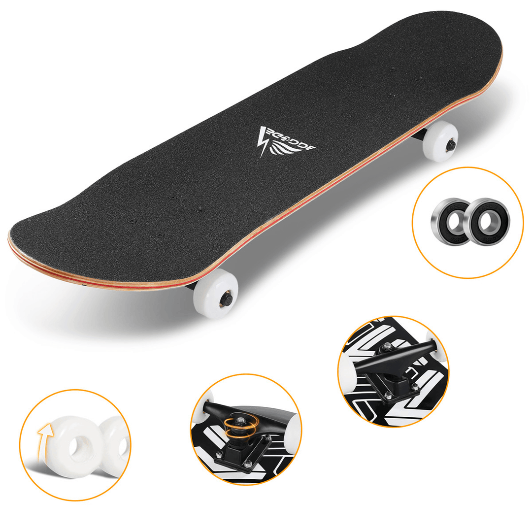 31'' Kids Skateboard 7 Layer Maple Long-Boards for Children Boys Girls Youths Beginners - MRSLM