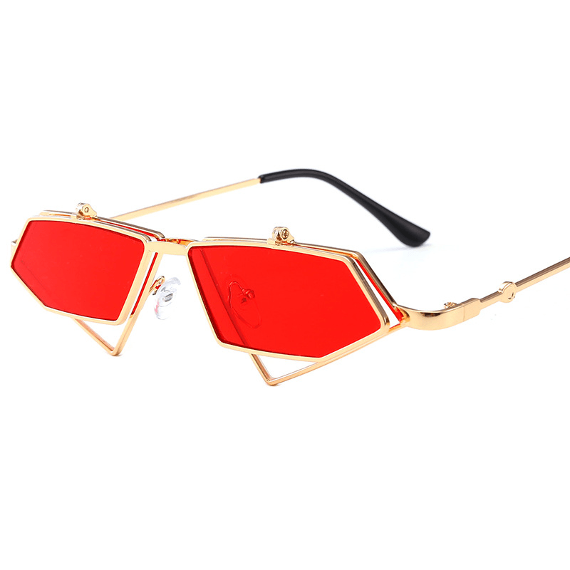 Sunglasses Trend Sunglasses Metal Color Film Glasses Retro - MRSLM