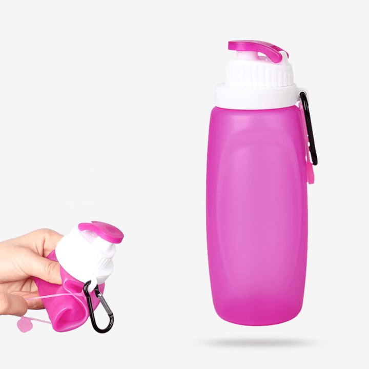 Outdoor Silicone Folding Bottle Cup Camping Hiking Travel Folding Water Bottle Kettle - MRSLM