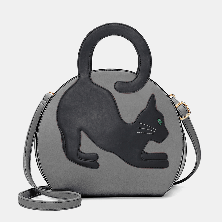 Women Cute Cat Pattern Expandable Handbag Crossbody Bag Fashion Bag - MRSLM