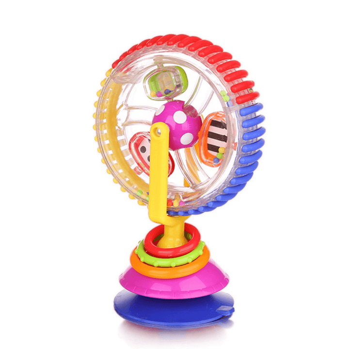 Baby Kid Rainbow Creative Observe Ferris Wheel Rattle Educational High Chair Toys - MRSLM