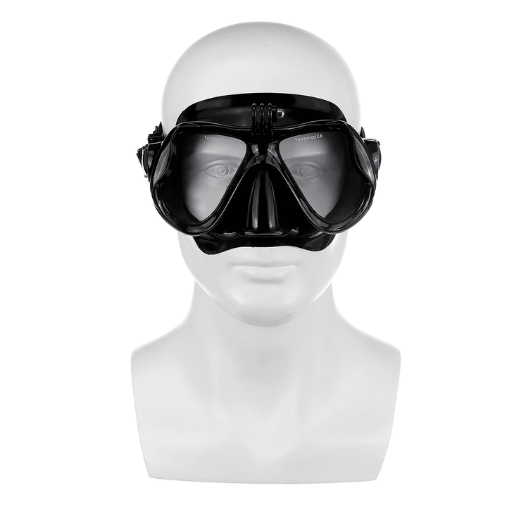 Scuba Diving Mask with Camera Mount Tempered Glass Profession Snorkel Mask Underwater Sport Scuba Gear Equipments - MRSLM