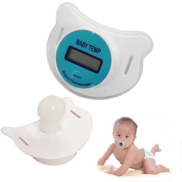 Vvcare KFT-21 LCD Baby Infant Nipple Pacifier Mouth Thermometer Portable Baby Celsius Thermometer Soother Soft Baby Kids Health Fever Care - MRSLM