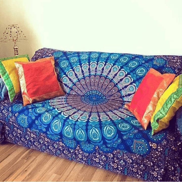 Honana WX-17 150X210Cm Bohemian Style Polyester Fiber Beach Shawl Mandala Rectangle Bed Sheet Tapestry - MRSLM