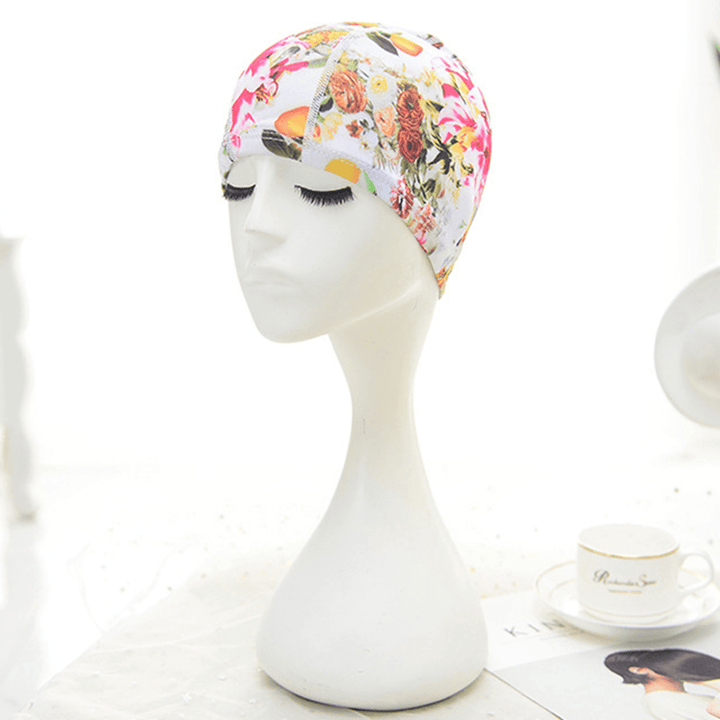 Women Cotton High Elasticity Swimming Cap Turban Hat - MRSLM