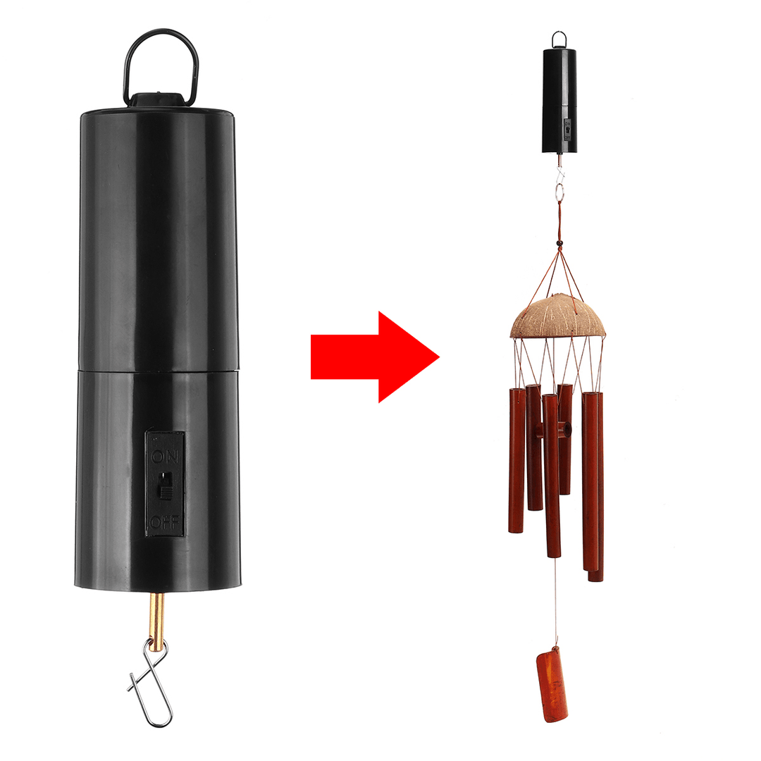 3D Metal Hanging Wind Chimes Home Garden Decor Spinner Battery Motor Gifts - MRSLM