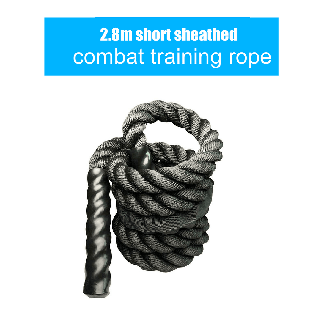 2.8M/3M Fitness Heavy Jump Rope 25Mm Diameter Weighted Battle Skipping Ropes Powerful Strength Training Ropes - MRSLM