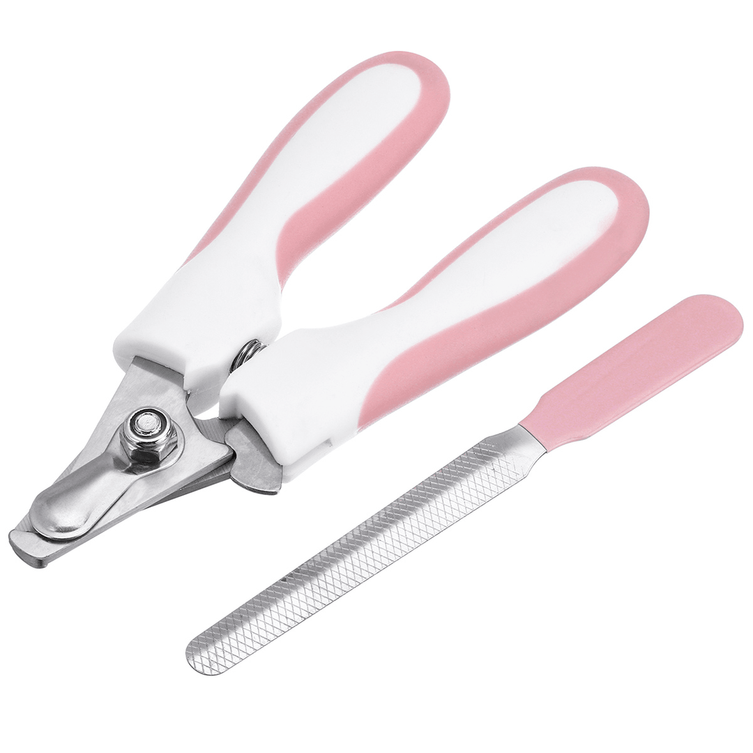 2Pcs Stainless Steel Pet Nail Clippers Nail Trimmer Set Cat Nail Trim Dog Cleaning Beauty Tools - MRSLM