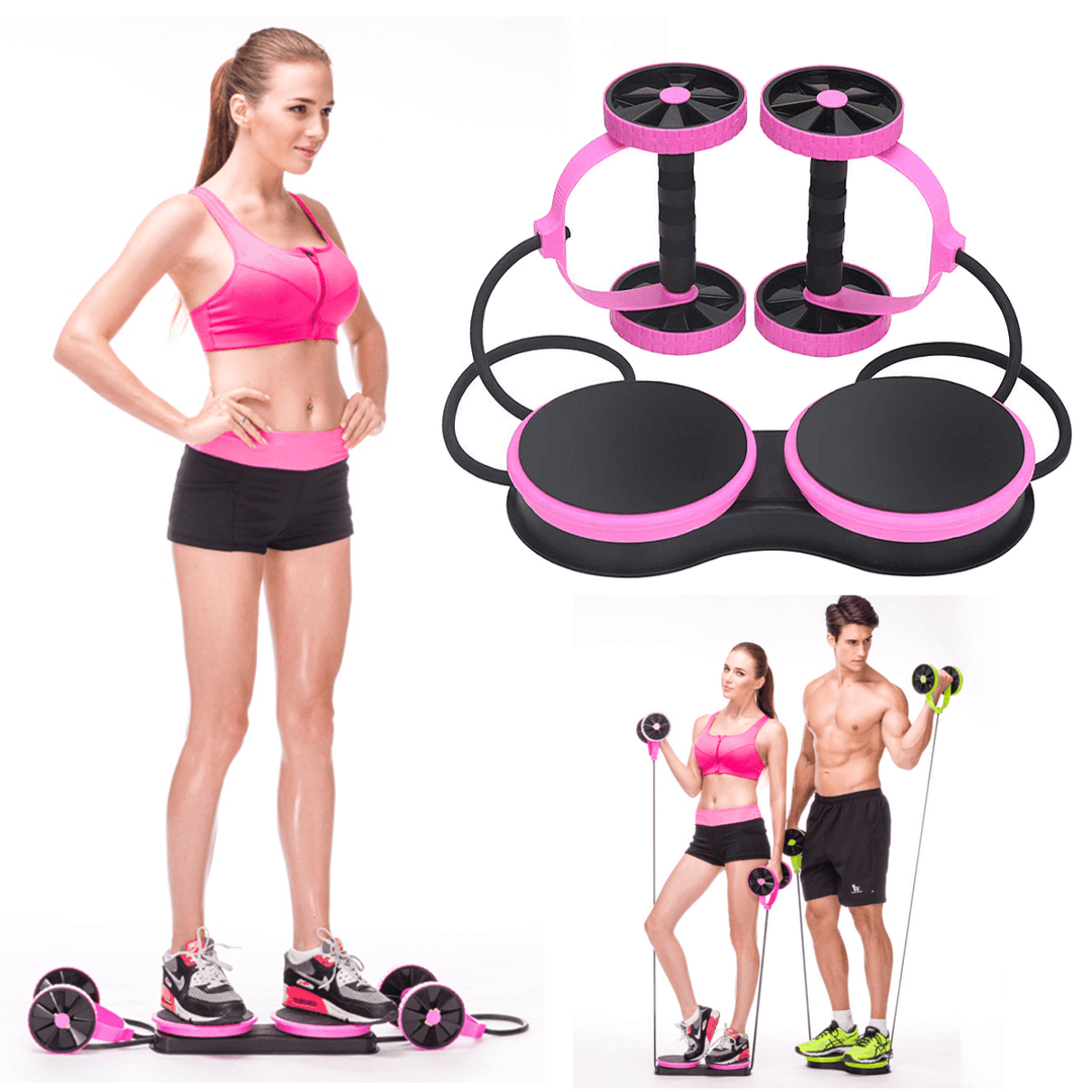 Multi-Function Home Abdominal Wheel Roller Arm Waist Leg Muscle Trainer Fitness Exercise Tools - MRSLM