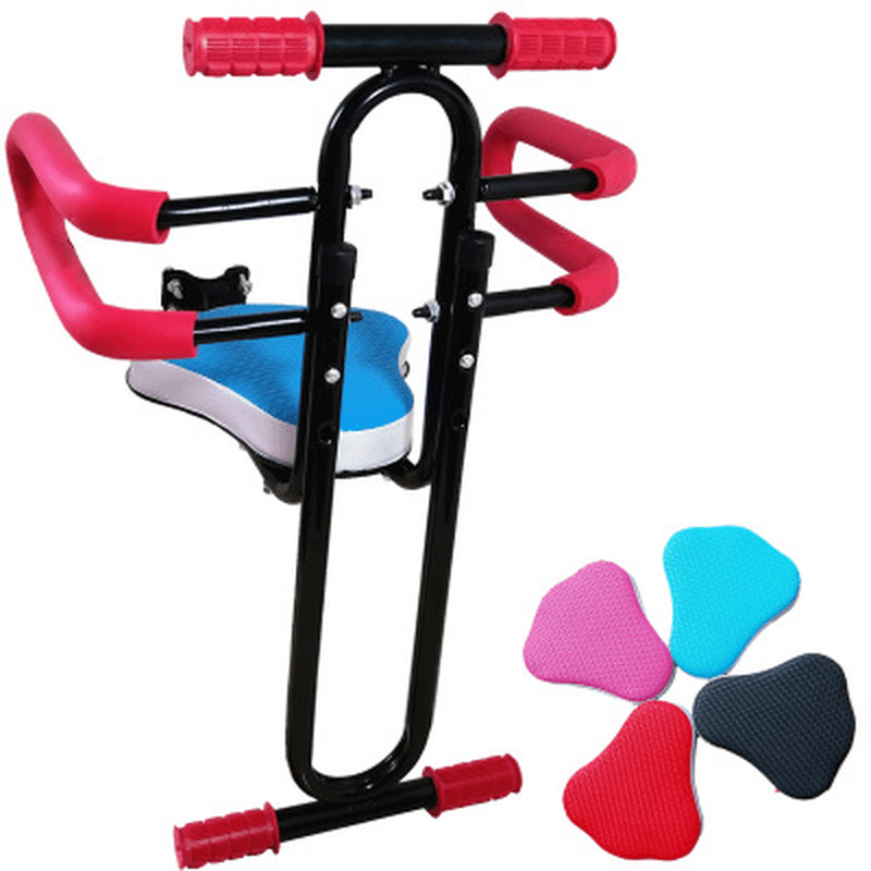 BIKIGHT Removable Kids Bicycle Saddle Steel Tube Safety Seat Frame Electric Bike Folding Front Seat Saddle Children Kids Seat Plate - MRSLM