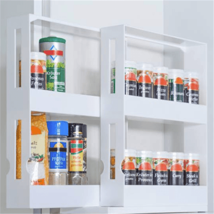 Multi-Function Movable Rotatable Food Condiment Storage Shelf Kitchen Spice Organizer Box Flavouring Tool Rack Camping Picnic - MRSLM