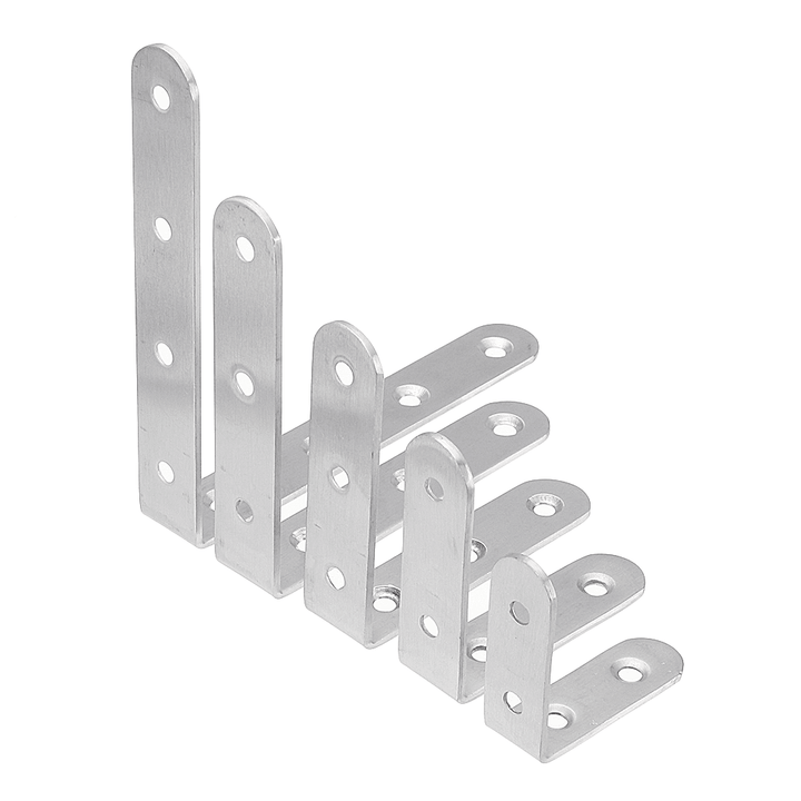 Stainless Steel Corner Braces Joint Code L Shaped Right Angle Bracket Shelf Support for Furniture - MRSLM