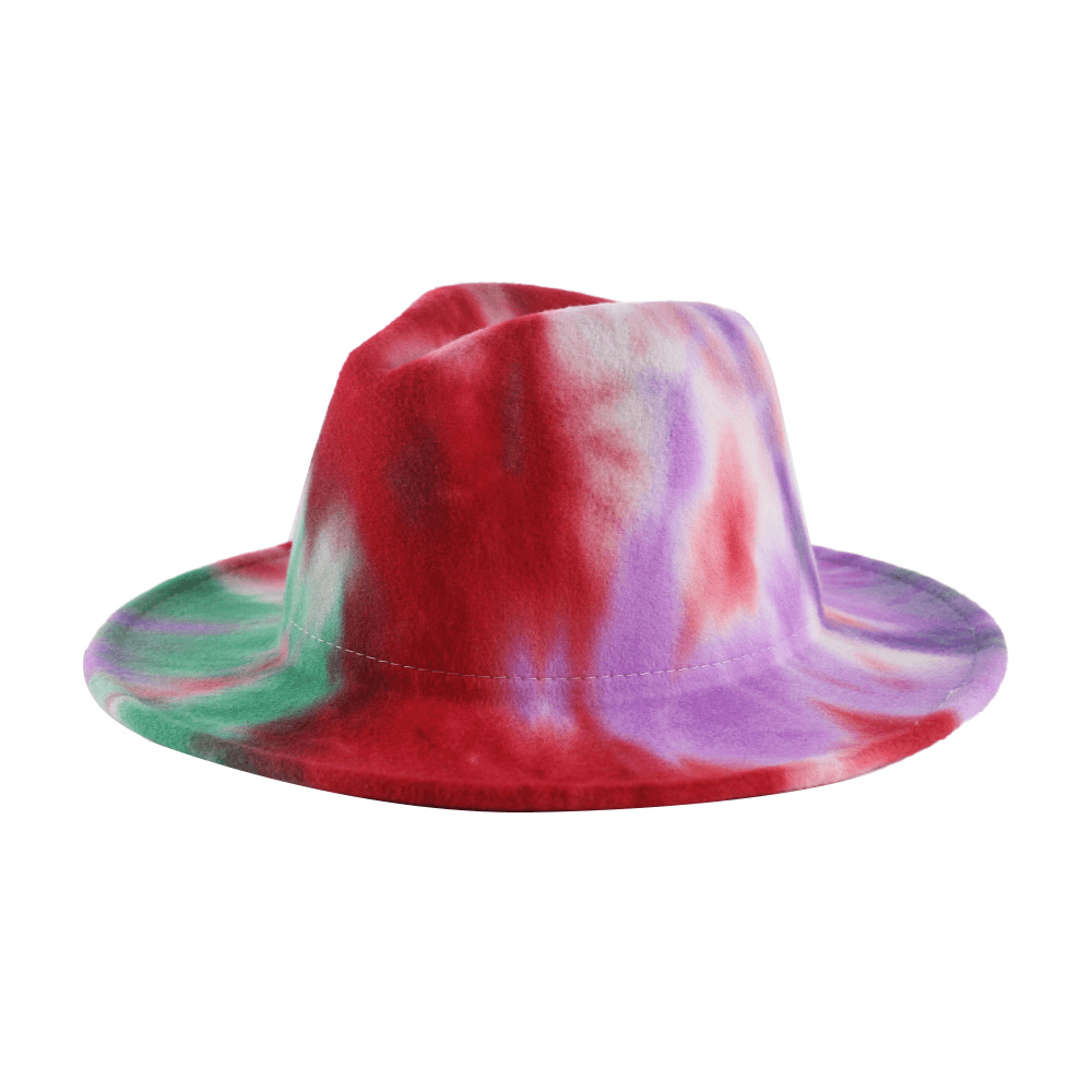 British Style Men and Women Double-Sided Tie-Dye Gradient Fashion Jazz Hat - MRSLM