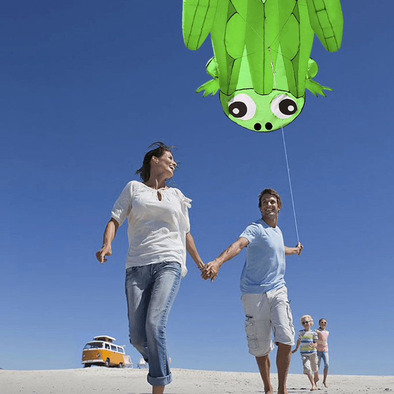 55" Large Frog Soft Kite Easy to Fly Kids Children Adult Beach Trip Park Family Outdoor Games Activities - MRSLM