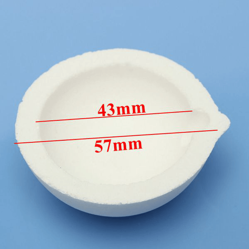 150G Capacity Quartz Silica Melting Crucible Pot for Gold Silver Platinum Refine - MRSLM