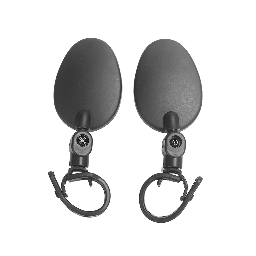 BIKIGHT 1Pair 360° Rotatable Oval Rear View Mirror for XIAOMI M365 Ninebot Electric Scooter Back Wing Door Reflector Parts - MRSLM