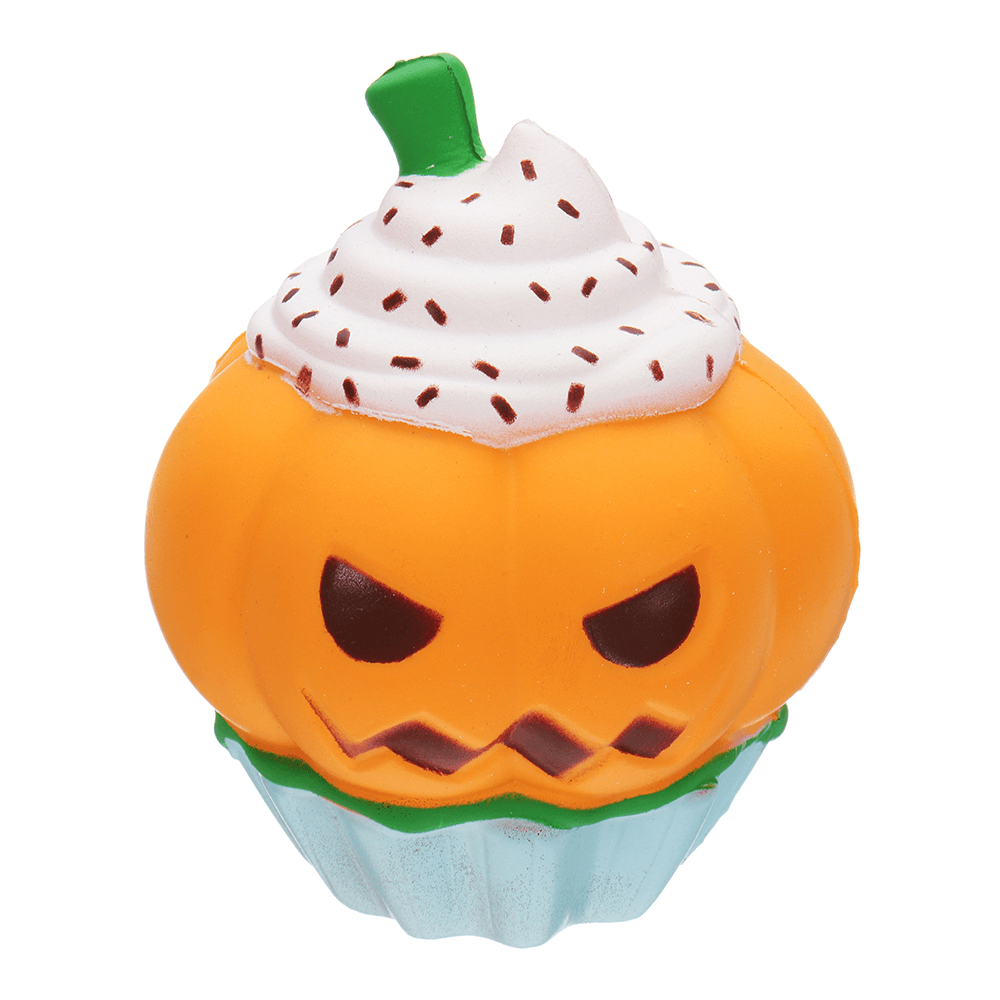 Halloween Pumpkin Ice Cream Squishy 13*10CM Slow Rising Soft Toy Gift Collection with Packaging - MRSLM