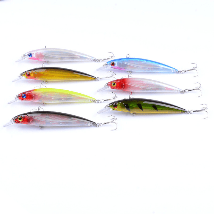 ZANLURE 7Pcs/Set 11Cm 13.4G Fishing Lure 0.6-1.8M Depth Minnow Floating Bait Wobblers Lure - MRSLM