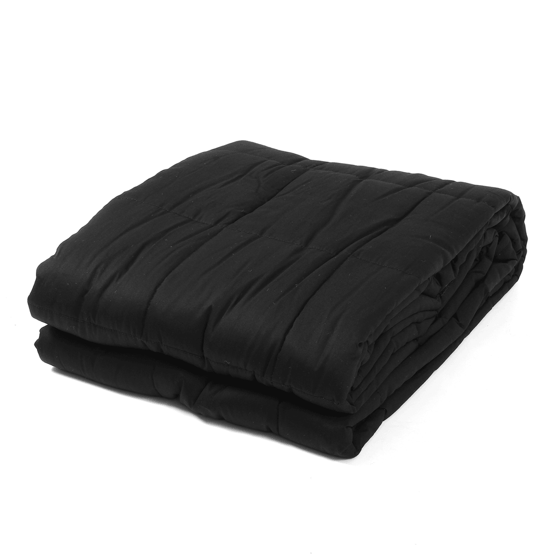 120X180Cm Black Grey Weighted Blanket Cotton 7/9/11.5Kg Heavy Sensory Relax Blankets - MRSLM