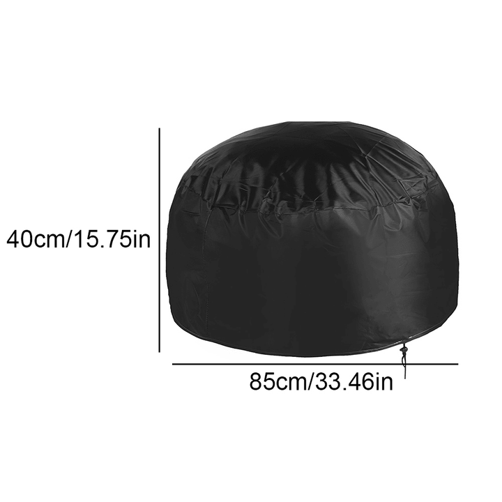 BBQ Gill Cover Waterproof UV Protector Gas Charcoal Burner round Cover Outdoor Camping Picnic - MRSLM