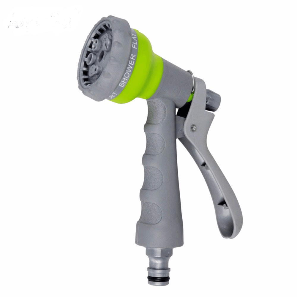 Aqualin Lawn Garden Home 7 Pattern Turret Hose Spray Nozzle and Water Spray Gun - MRSLM