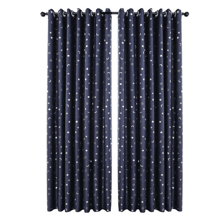 Polyester Window Curtains Moon Star Kids Child Bedroom Window Door Curtains for Living Room Home Decor - MRSLM