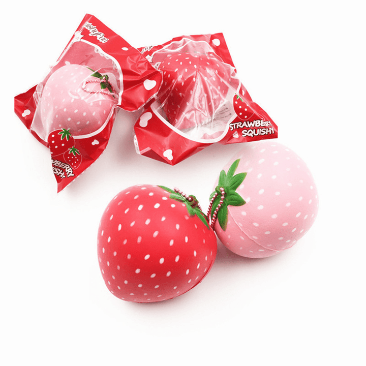 Squishyfun Strawberry Squishy Slow Rising 8CM Squeeze Toy Original Packaging Collection Gift - MRSLM