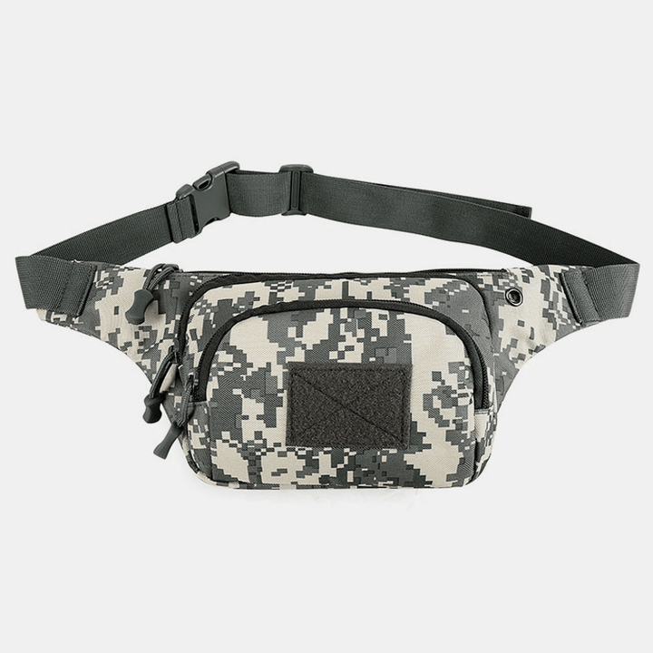 Men Nylon Multi-Carry Multi-Pocket Outdoor Tactical Camouflage Riding Waist Bag Shoulder Bag Chest Bag - MRSLM