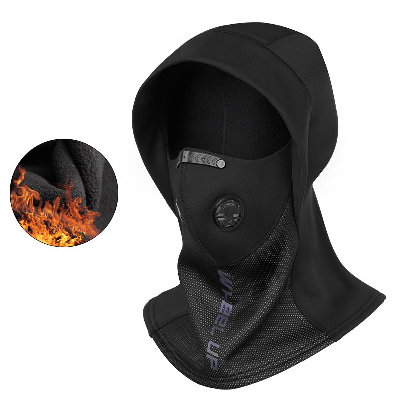 WHEEL up 2-In-1 Bike Head Scarf Universal Face Mask Breathable Windproof Waterproof Winter Warm Fleece Head Cap - MRSLM