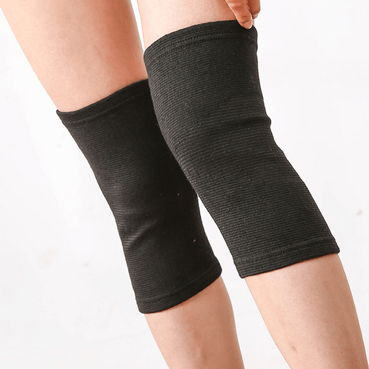 KALOAD 1 Pair Polyester Fiber Breathable Bamboo Charcoal Knee Pad Running Fitness Sports Protective Gear - MRSLM