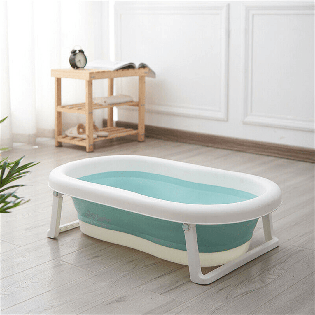 Baby Bathtub Foldable Travel Bath Large Newborn Kids Deluxe Wash Bath Tub - MRSLM