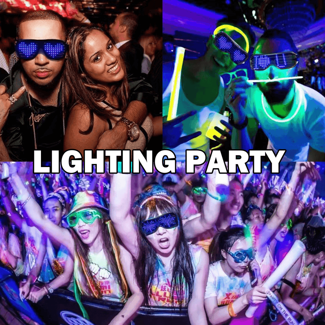 Bluetooth Programmable Text USB Charging LED Display Glasses Dedicated Nightclub DJ Holiday Party Birthday Children'S Toy Gift - MRSLM