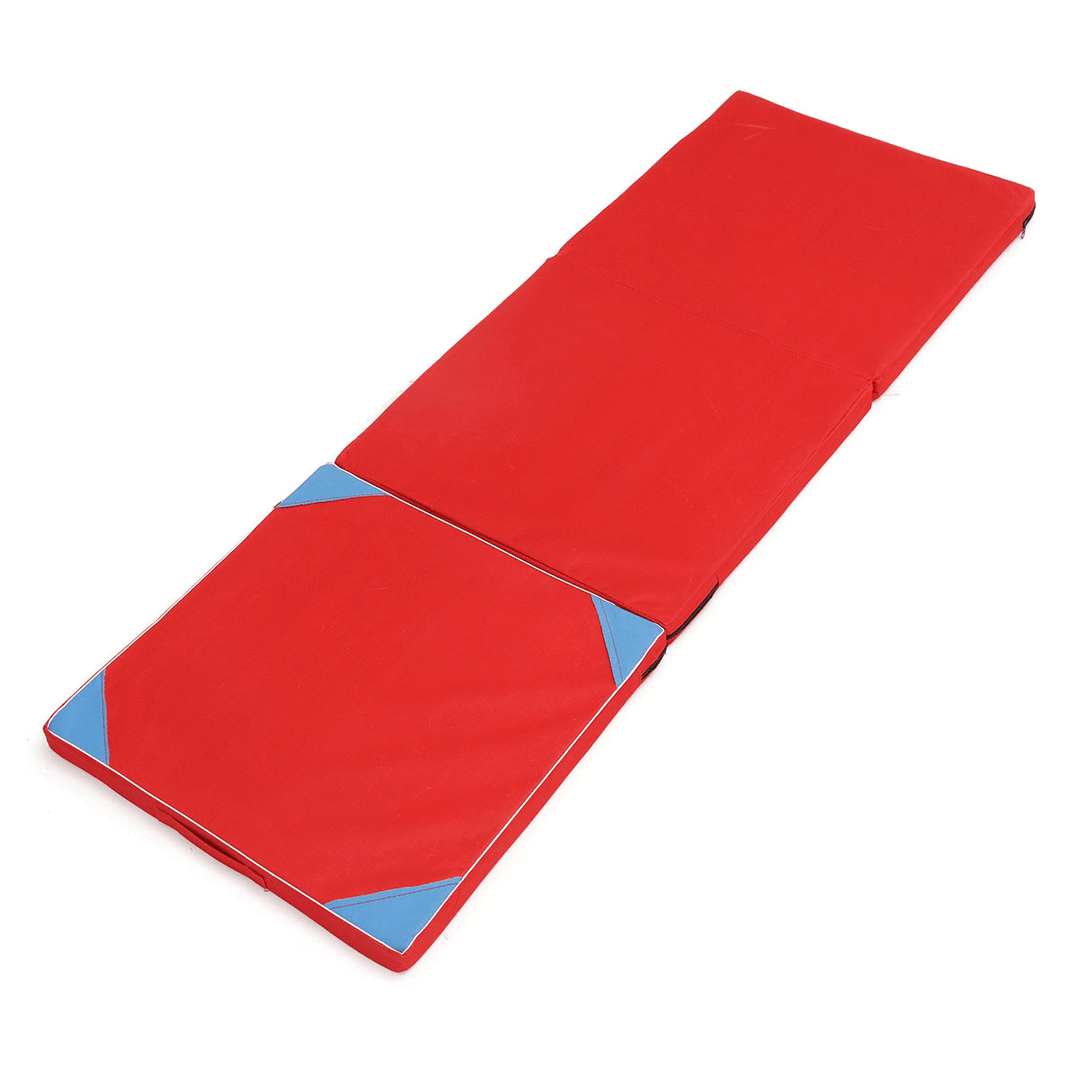 70.86X23.62X1.96Inch 3 Folding Gymnastics Mat Fitness Exercise Gym Airtrack Panel Tumbling Climbing Pilates Pad Air Track - MRSLM