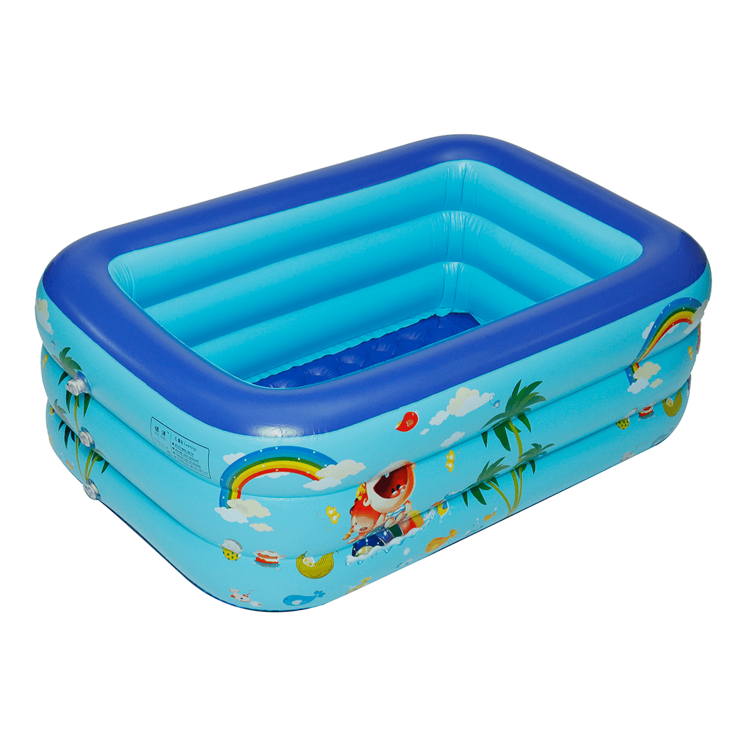 Inflatable Swimming Pool Outdoor Children Bath Pool Kids Paddling Bathtub-1.3M/1.5M - MRSLM