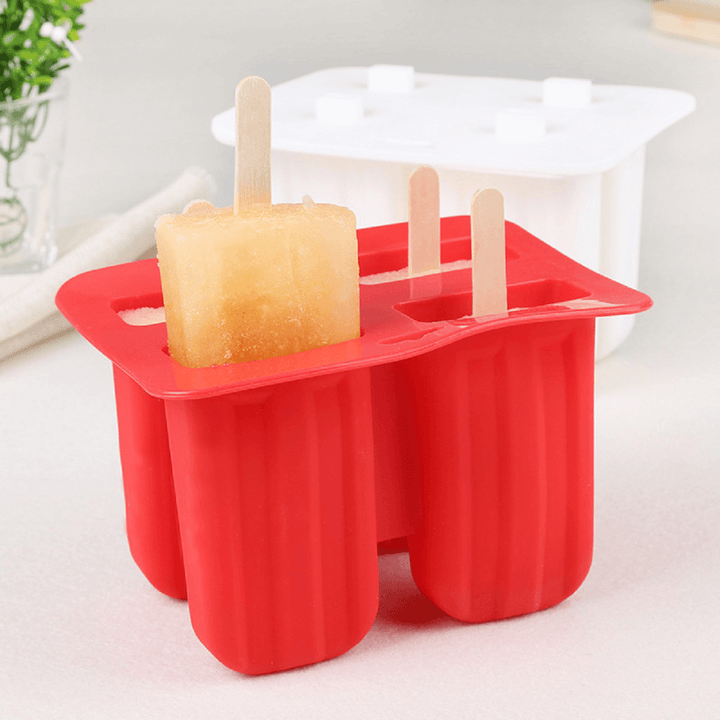 Ice Cream Popsicle Molds Tools Rectangle Shaped Reusable DIY Frozen Ice Cream Baking Mold for Kitchen - MRSLM