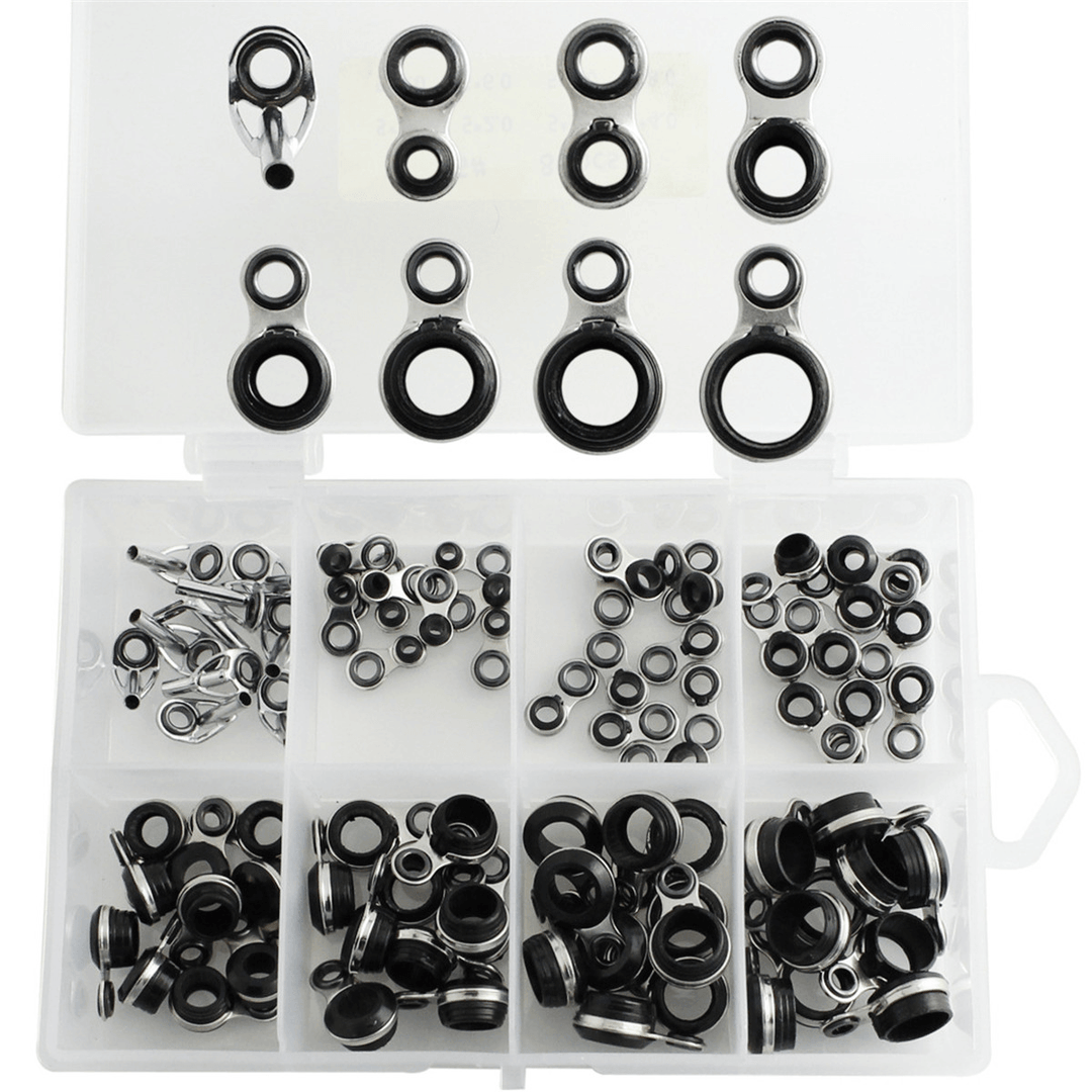 80Pcs Rocky Rod Top Ring Guide Ring Guide Eye Set Fishing Gear Accessories - MRSLM