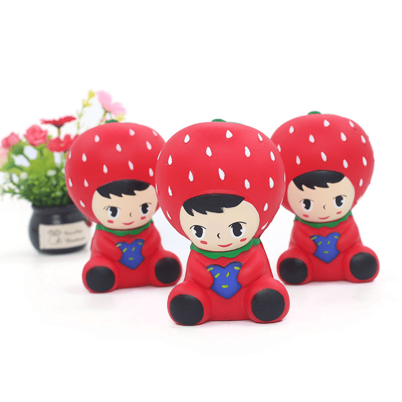 Squishy Strawberry Princess 10CM Slow Rising Rebound Jumbo Toys with Packaging Gift Decor - MRSLM