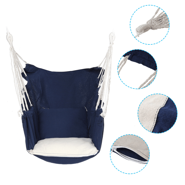 Max Load 200KG Hanging Rope Chair Hammock Swing Seat Indoor Outdoor Patio Porch Garden Supplies - MRSLM